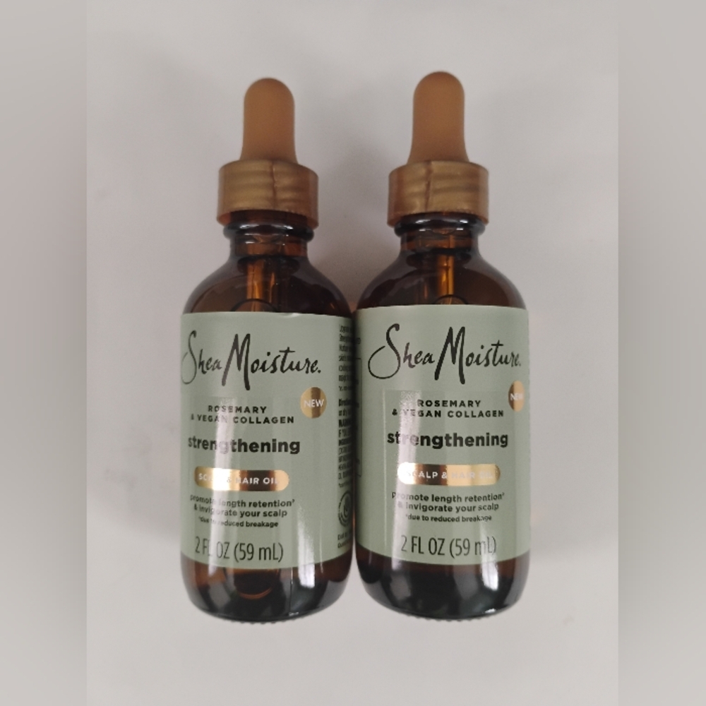 2 Shea Moisture Strengthening Scalp & Hair Oil Rosemary & Vegan Collagen